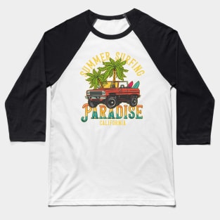 Summer Surfing Paradise California Baseball T-Shirt